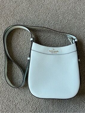 Kate Spade New York Leila Pebbled Leather Blue Crossbody Bag